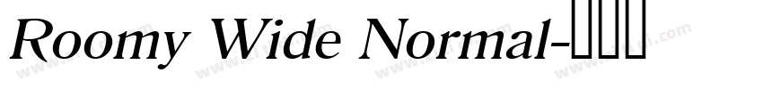 Roomy Wide Normal字体转换